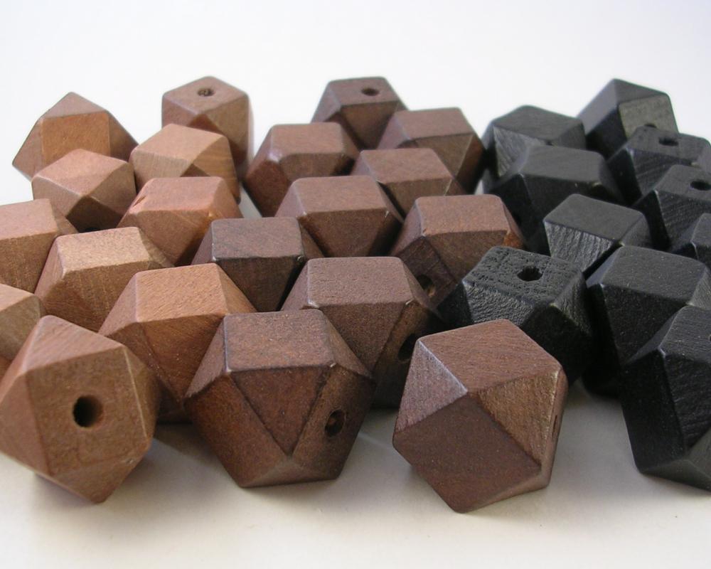 15 Wood Cube Beads Sampler Pack (wb50)